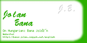 jolan bana business card